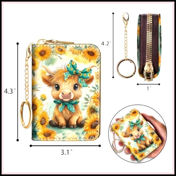 RFID Blocking Zipper Wallet with 12 Card Slots, PU Leather Accordion Card Holder - Picture 4 of 6